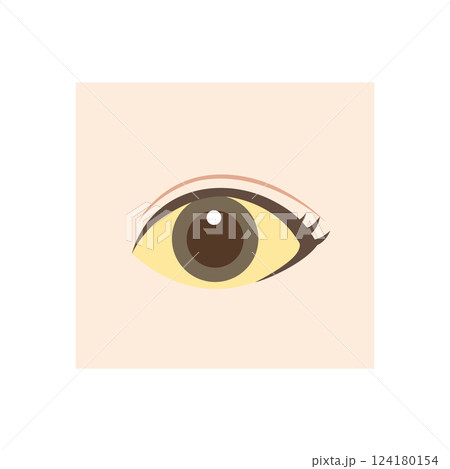 白目に黄疸が出ている目のイラスト 124180154
