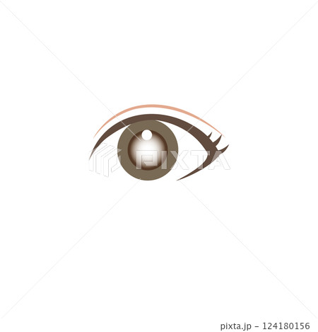 白内障の目のイラスト 124180156