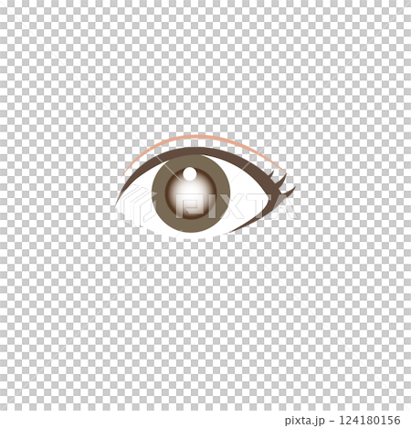 白内障の目のイラスト 124180156