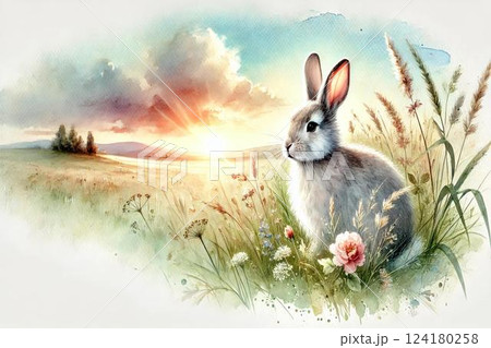 野ウサギ 野ウサギ 124180258