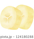 Banana cut into slices 124180288