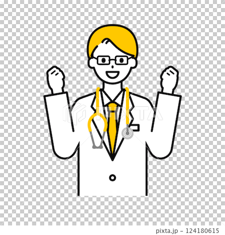 Upper body pose_simple male doctor 06 124180615