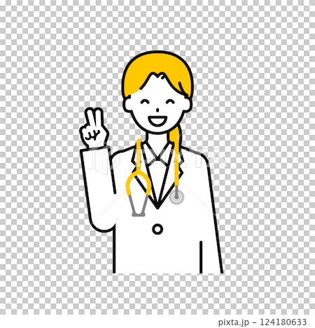 上身pose_簡單的醫生女人04 124180633