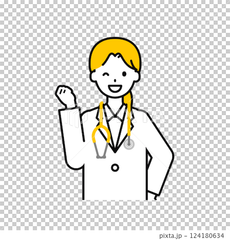 上身pose_簡單的醫生女人05 124180634