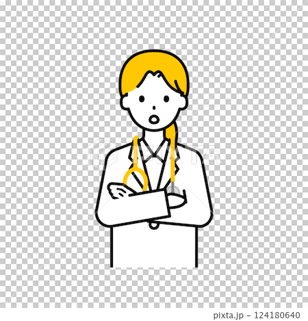 上半身pose_簡單的醫生女人11 124180640