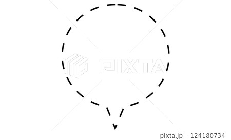 シンプルな吹き出し(吹き出し内白背景 吹き出し外透明背景) シンプルな吹き出し(吹き出し内白背景 吹き出し外透明背景) 124180734