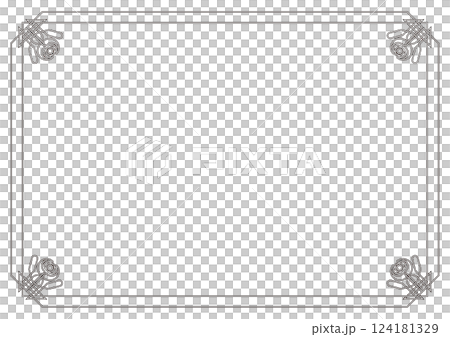 Floral decorative frame Floral decorative frame 124181329