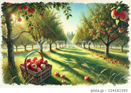 りんご園・りんご 124181393
