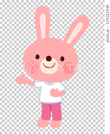 Cute rabbit character girl sportswear staff Cute rabbit character girl sportswear staff 124181446