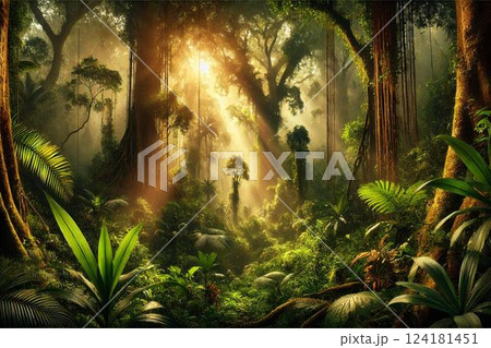 熱帯雨林・ジャングルイメージ 124181451