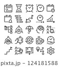 プロジェクト進行管理 アイコン セット 124181588