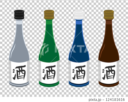 一組酒瓶插圖 一組酒瓶插圖 124181616