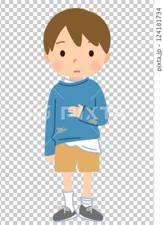 服装が乱れた子ども　発達障害　ネグレクト 124181734