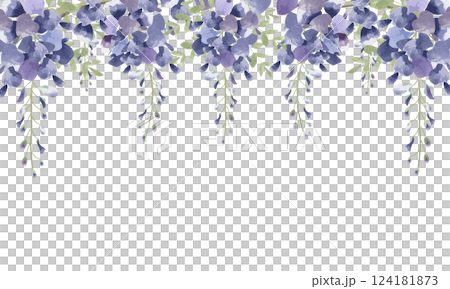 Watercolor wisteria flower frame Watercolor wisteria flower frame 124181873