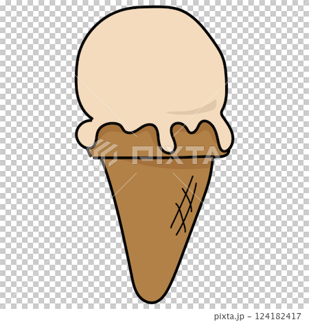 甜筒香草冰淇淋 124182417