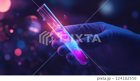 医療・研究イメージ　実験器具 124182550