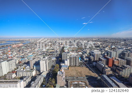Panoramic View of an Urban Cityscape with Buildings Dec 8 2024 124182640