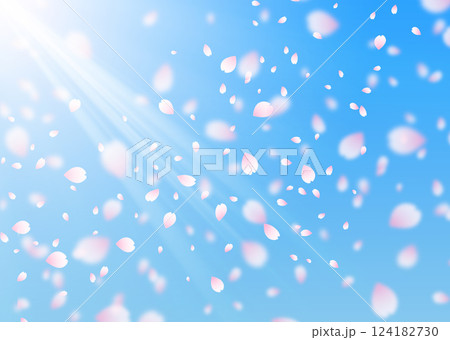 桜吹雪イラスト 桜吹雪イラスト 124182730