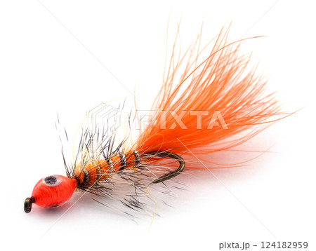 Fishing fly with hook hand made 124182959