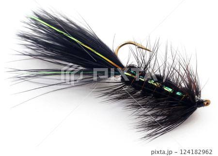 Fishing fly with hook hand made 124182962