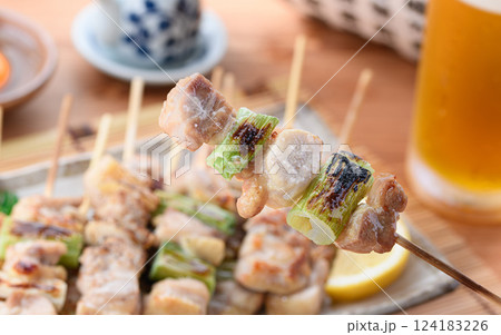 焼きたての焼き鳥　（ もも 　ネギマ ） 124183226