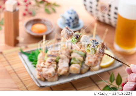 焼きたての焼き鳥　（ もも 　ネギマ ） 124183227