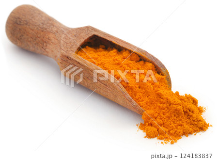 Powdered turmeric 124183837