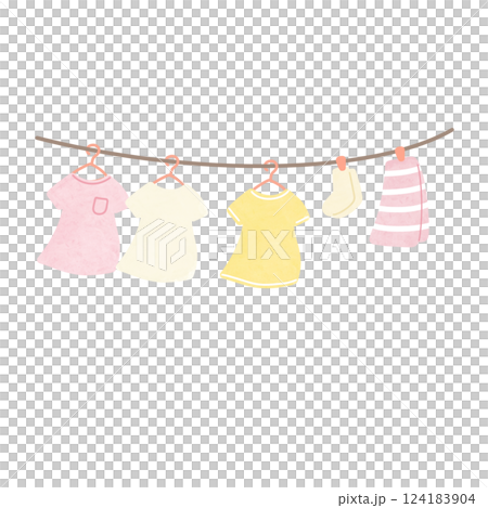 Drying laundry 124183904