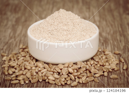 Wheat and reddish flour 124184196