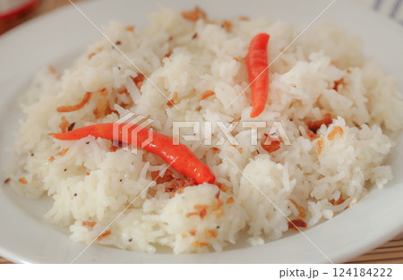 Polao or pilaf in a plate 124184222