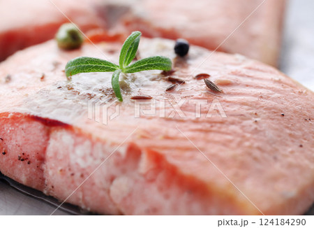 Salmon with rosemary Salmon with rosemary 124184290