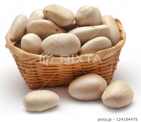 Edible seeds of jackfruit in a basket 124184478
