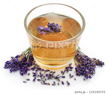 Lavender tea with flower Lavender tea with flower 124184555
