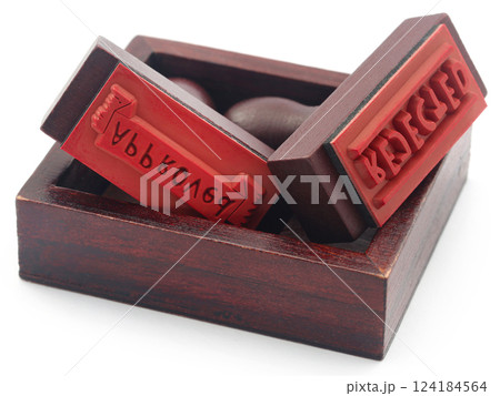 Approved and rejected rubber stamps 124184564