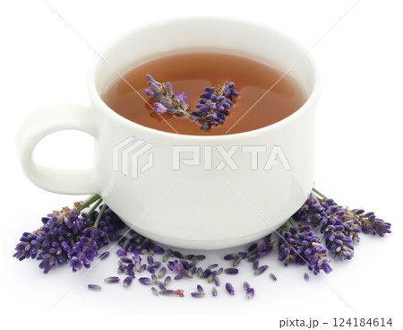 Lavender tea with flower Lavender tea with flower 124184614