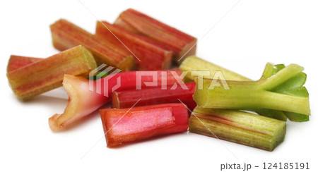 Fresh rhubarb 124185191