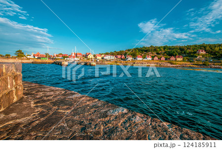 Picturesque Gudhjem in Bornholm 124185911