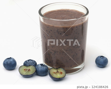 Fresh blueberries and juice Fresh blueberries and juice 124186426