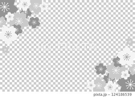 三朵灰色櫻花的框架 三朵灰色櫻花的框架 124186539