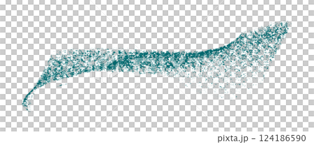 Separate green crayon brush strokes on transparent background. 124186590