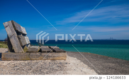 Picturesque Baltic sea from the top of Dragor fort Denmark 124186633