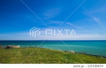 Picturesque Baltic sea from the top of Dragor fort Denmark Picturesque Baltic sea from the top of Dragor fort Denmark 124186634