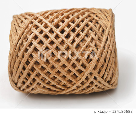 Thread ball made of natural jute fiber Thread ball made of natural jute fiber 124186688
