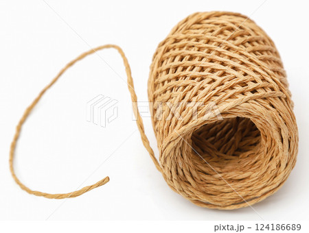 Thread ball made of natural jute fiber 124186689