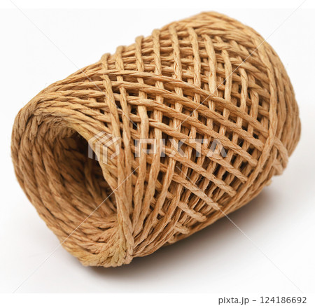 Thread ball made of natural jute fiber 124186692