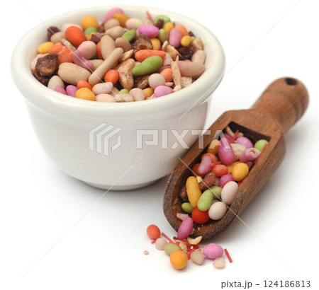 Colorful paan masala spice for eating betel leaf 124186813