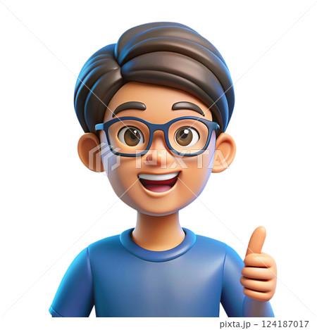 男性-笑顔01 124187017