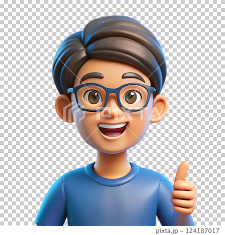 男性-笑顔01 124187017