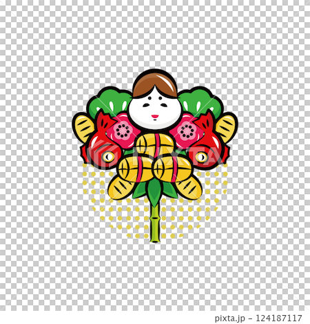 Tori no Ichi / Rake | Useful seasonal event materials series (Autumn) | Pop illustrations 124187117