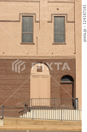 Close up of Historical Building Downtown Rusk TX Close up of Historical Building Downtown Rusk TX 124187191